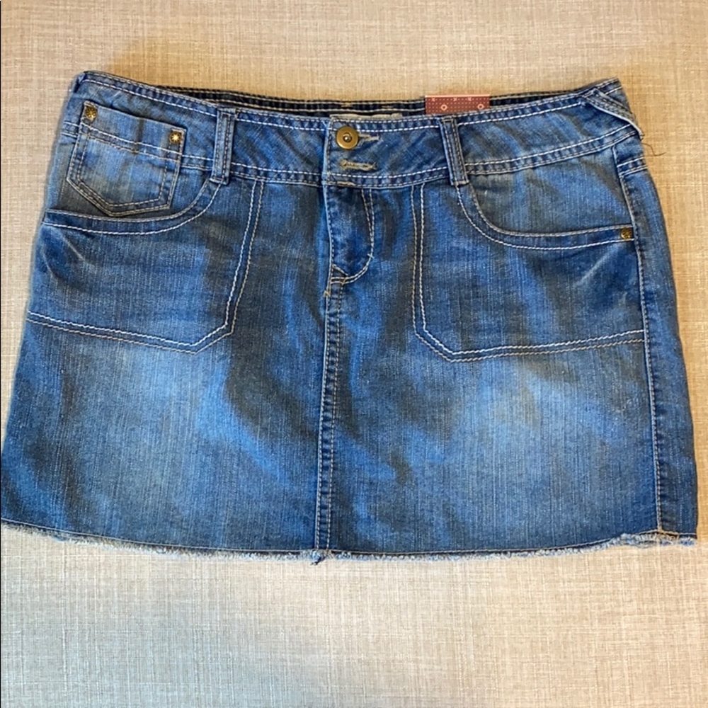 Denim mini skirt